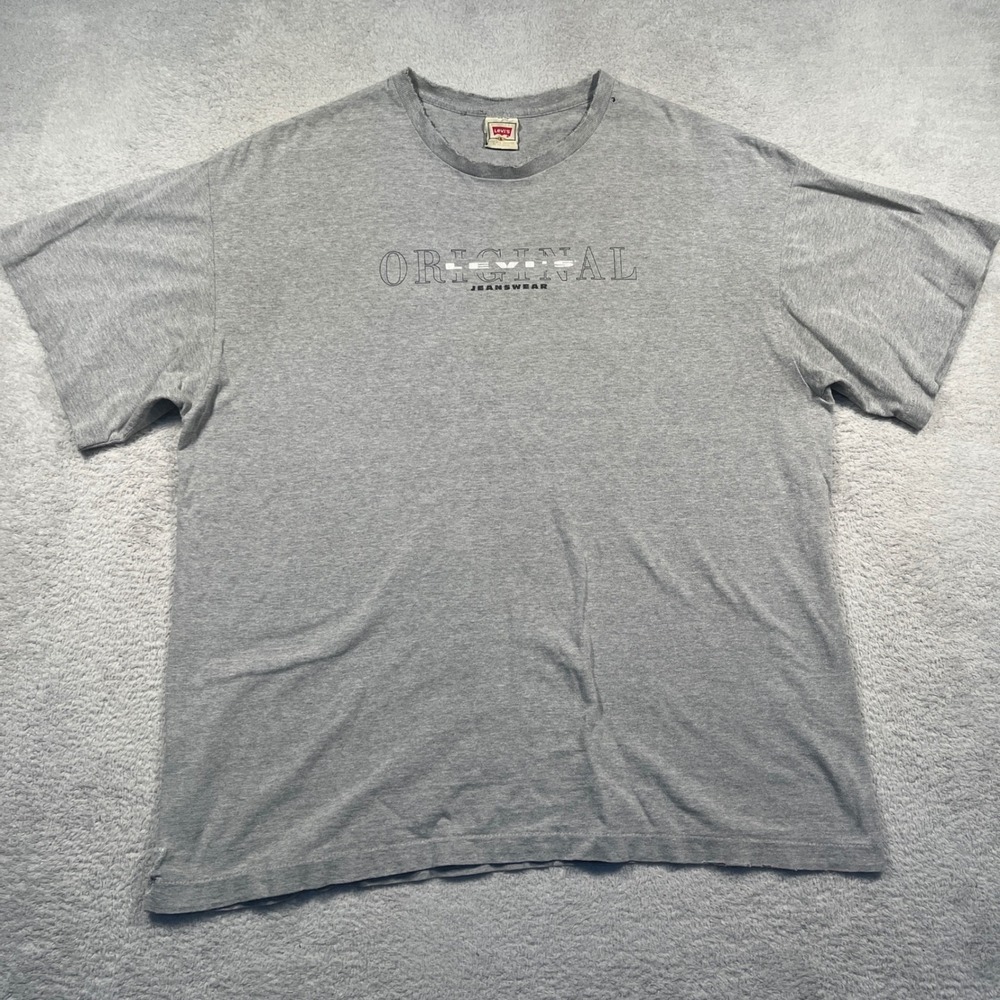 Vintage 90s Levi's Original Jeanswear Graphic Tee Made in USA Single Stitch‎ XL